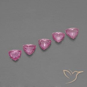 Sapphire Gemstones in 4.2 x 4.1 mm Size for Sale, Sapphire Stones in Deep Pink Color