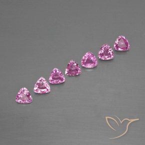 Deep Pink Sapphire Gem - 0.2ct Trillion Facet (ID: 363603)