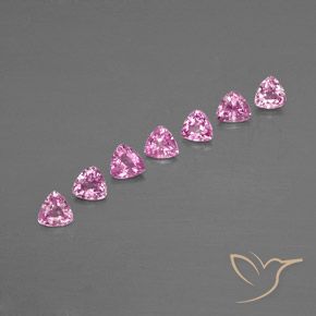 Rose foncé Saphir gemme - 0.2ct Facette trillion (ID: 363605)