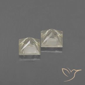 Sapphire Gemstones in 4.2 x 4.2 mm Size for Sale, Sapphire Stones in Light Yellow Color
