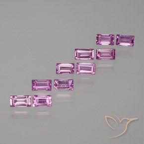 Темно-пурпурный Сапфир Камень - 0.1ct Фасетная Огранка Багет (ID: 367268)
