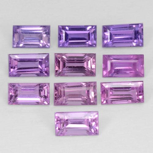 Multicolor Sapphire Gem - 0.2ct Baguette Step Cut (ID: 367275)