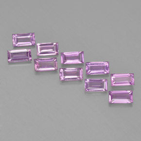 Púrpura lila Zafiro Gema - 0.2ct Faceta en Estilo Baguette (ID: 367279)