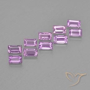 1.30 ctw Purple Sapphire Stones, Natural Sapphire in Baguette Facet Shape for Sale