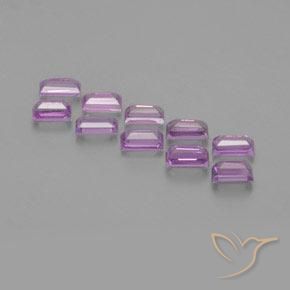 Sapphire Gemstones in 3.5 x 2 mm Size for Sale, Sapphire Stones in Medium Pinkish Purple Color