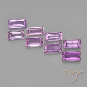 1.82 ctw Purple Sapphire Gemstones, Sapphire Gems in Baguette Facet Shape for Sale.