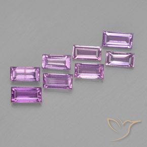 1.82 ctw Purple Sapphire Stones, Natural Sapphire in Baguette Facet Shape for Sale