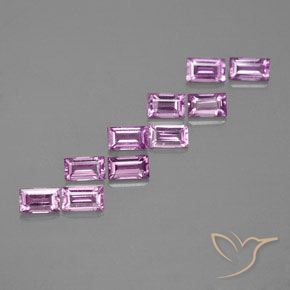 Lilac Purple Saphir Edelstein - 0.1ct Baquette Schliff (ID: 367289)