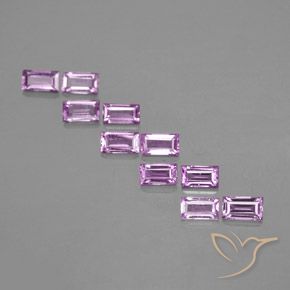 1.16 ctw Purple Sapphire Stones, Natural Sapphire in Baguette Facet Shape for Sale