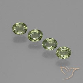 1.73 ctw Green Sapphire Stones, Natural Sapphire in Oval Facet Shape for Sale