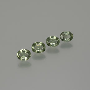 Sage Green Сапфир Камень - 0.4ct Фасетный Овал (ID: 367849)