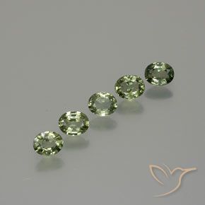 Sage Green Сапфир Камень - 0.4ct Фасетный Овал (ID: 367852)