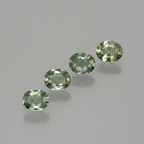 Light Forest Green Сапфир Камень - 0.4ct Фасетный Овал (ID: 367912)