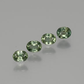 Light Forest Green Сапфир Камень - 0.4ct Фасетный Овал (ID: 367915)