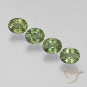 Waldgrün Saphir Edelstein - 0.5ct Oval facettiert (ID: 368611)