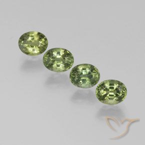 Warm Green Сапфир Камень - 0.4ct Фасетный Овал (ID: 368615)