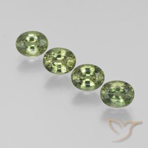 Vert forêt chaud Saphir gemme - 0.5ct Ovale facette (ID: 368616)