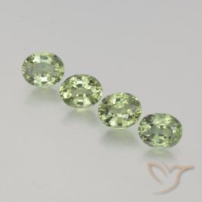 Very Light Green Сапфир Камень - 0.5ct Фасетный Овал (ID: 368657)