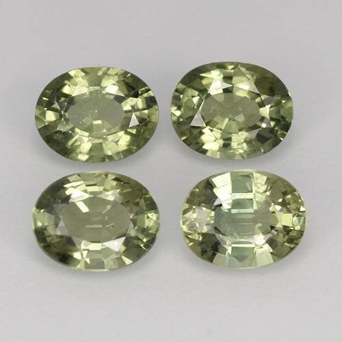 Medium-Dark Green Сапфир Камень - 0.5ct Фасетный Овал (ID: 368660)
