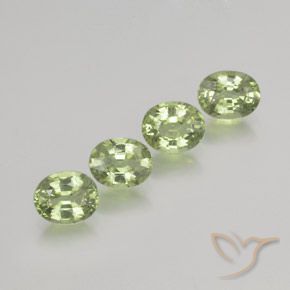 1.88 ctw Green Sapphire Stones, Natural Sapphire in Oval Facet Shape for Sale