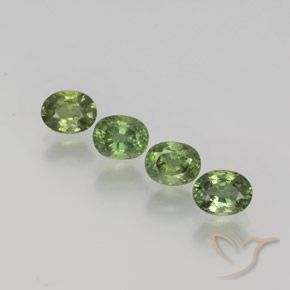 Warm Green Сапфир Камень - 0.4ct Фасетный Овал (ID: 368764)