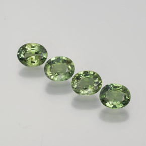 Травянисто-зелёный Сапфир Камень - 0.5ct Фасетный Овал (ID: 368770)
