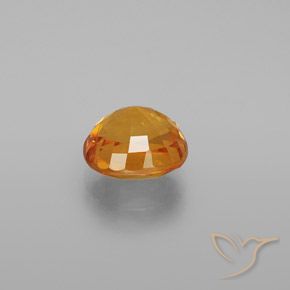 Sapphire Gemstone in 8.4 x 7.7 mm Size for Sale, Sapphire Stone in Bright Orange Color