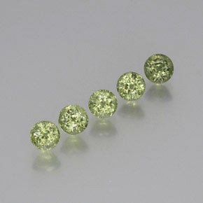 Verde bosque claro Zafiro Gema - 0.7ct Faceta Redonda (ID: 371180)