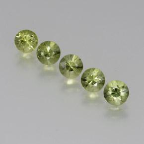 オリーブグリーン サファイア 宝石 - 0.4ct ダイヤモンドカット (ID: 371314)