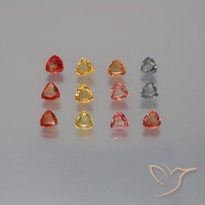 0.3ct Trillion Facet Multicolor Sapphire for sale thumb image of 0.3ct Trillion Facet Multicolor Sapphire (ID: 372090)