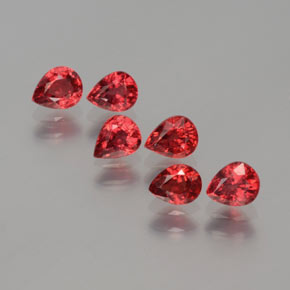 Scarlet Red Сапфир Камень - 0.3ct Фасетная Груша (ID: 372160)