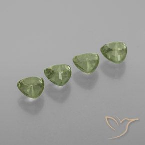 Sapphire Gemstones in 4.5 x 4.5 mm Size for Sale, Sapphire Stones in Light Forest Green Color