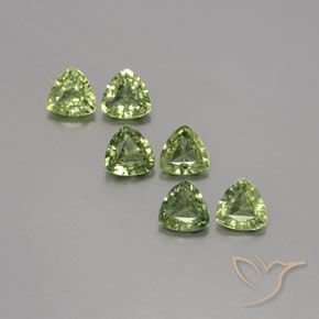 1.65ctw Natural Warm Green Sapphire, Trillion, VVS-VS