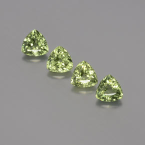 Olive Green Sapphire Gem - 0.3ct Trillion Facet (ID: 372881)