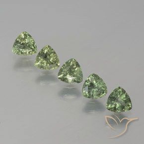 1.96ctw Natural Light Sage Green Sapphire, Trillion, VS