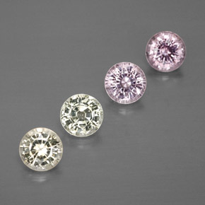 Многоцветный Сапфир Камень - 0.5ct Круглая Фасетная Огранка (ID: 373572)