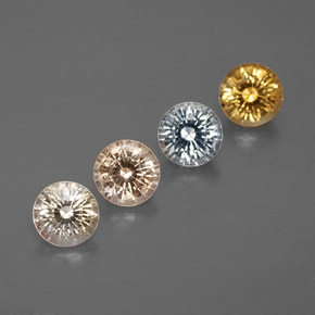 Mehrfarbig Saphir Edelstein - 0.5ct Rund Facettenschliff (ID: 373578)