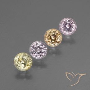 1.71 ctw Multicolor Sapphire Stones, Natural Sapphire in Round Facet Shape for Sale
