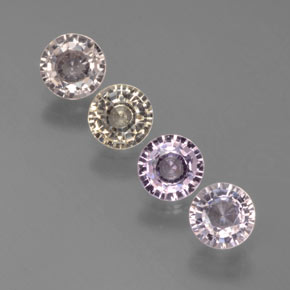 Multicolor Sapphire Gem - 0.4ct Round Facet (ID: 373629)