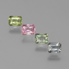 Mehrfarbig Saphir Edelstein - 0.3ct Oktagon Scheren Schliff (ID: 373693)