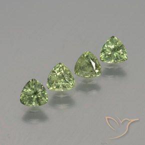1.46 ctw Green Sapphire Stones, Natural Sapphire in Trillion Facet Shape for Sale