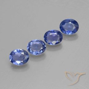 1.52 ctw Blue Sapphire Stones, Natural Sapphire in Oval Facet Shape for Sale