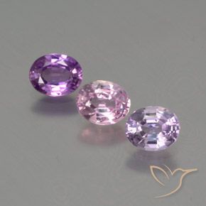 1.43 ctw Multicolor Sapphire Gemstones, Sapphire Gems in Oval Facet Shape for Sale.