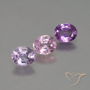 1.43 ctw Multicolor Sapphire Stones, Natural Sapphire in Oval Facet Shape for Sale
