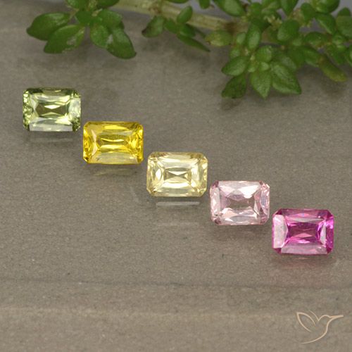 Mehrfarbig Saphir Edelstein - 0.3ct Oktagon Scheren Schliff (ID: 373983)