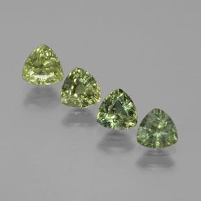Verde cálido Zafiro Gema - 0.6ct Forma trillón (ID: 374028)