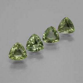 Medium Green Sapphire Gem - 0.5ct Trillion Facet (ID: 374029)