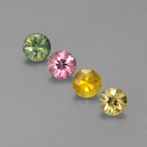 Multicolore Zaffiro Gem - 0.3ct Taglio brillante (ID: 374377)