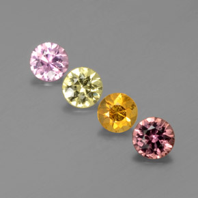 Multicolor Sapphire Gem - 0.3ct Diamond-Cut (ID: 374380)