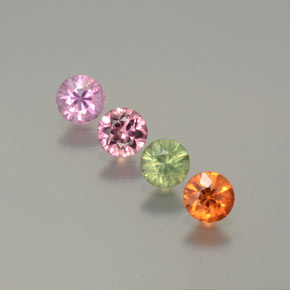 Multicolor Sapphire Gem - 0.3ct Diamond-Cut (ID: 374498)